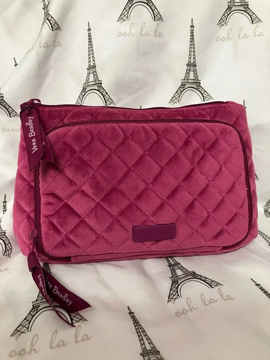 💐 Plush Vera Bradley Compact Organizer in Majestic Pink/Felicity Paisley Pink - Picture 2 of 7